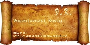 Veszelovszki Kevin névjegykártya