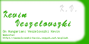 kevin veszelovszki business card